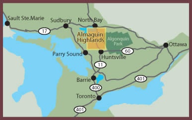 Almaguin Highland Area Map